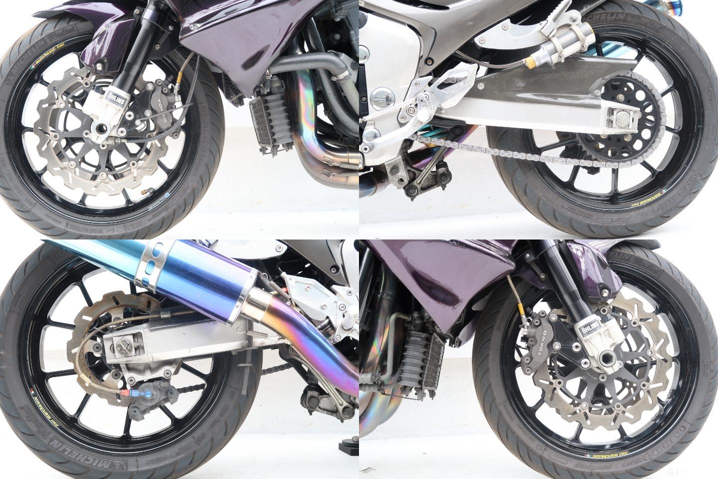 ZZR1200[69社外プロジェクターアッパーカウルセット 要補修]検ZX-12R｝F